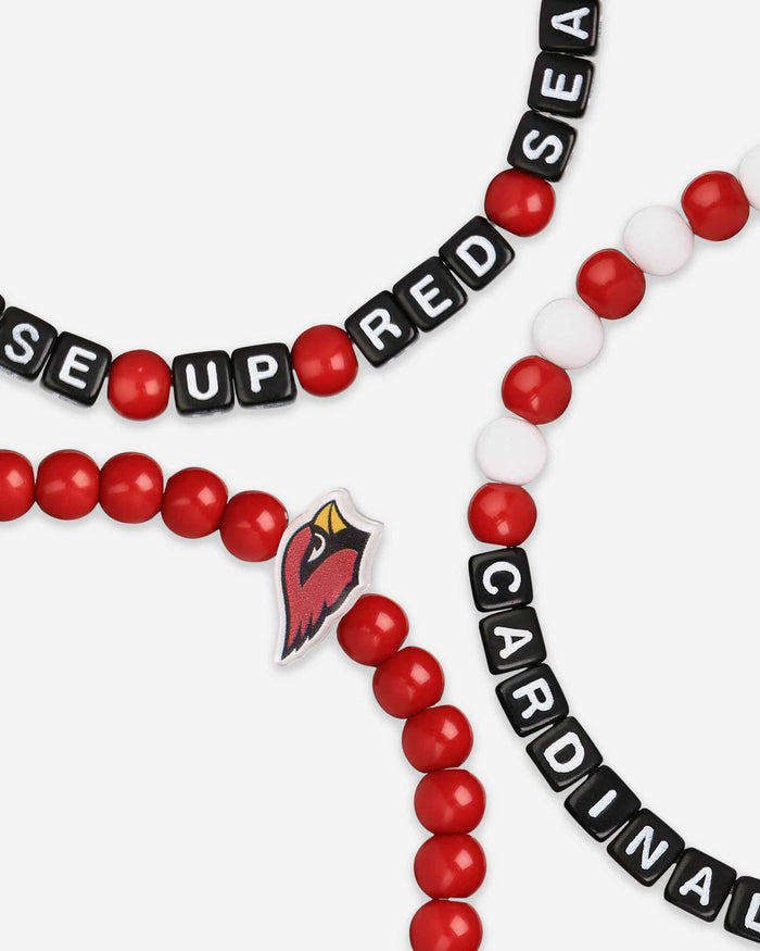 Arizona Cardinals 3 Pack Beaded Friendship Bracelet FOCO - FOCO.com