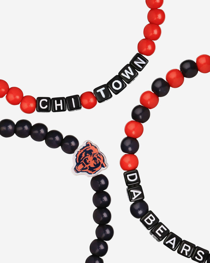 Chicago Bears 3 Pack Beaded Friendship Bracelet FOCO - FOCO.com