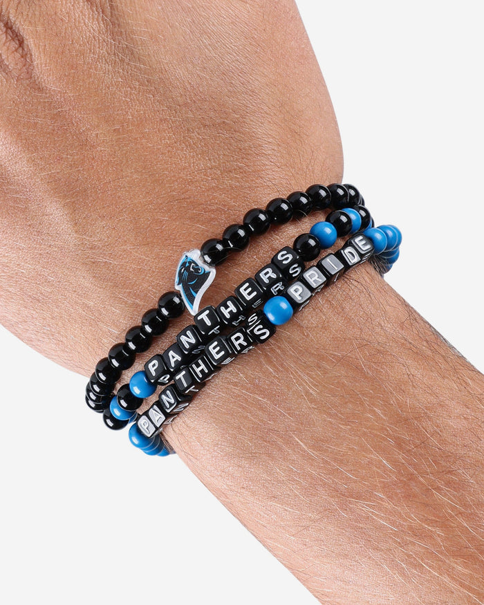 Carolina Panthers 3 Pack Beaded Friendship Bracelet FOCO - FOCO.com