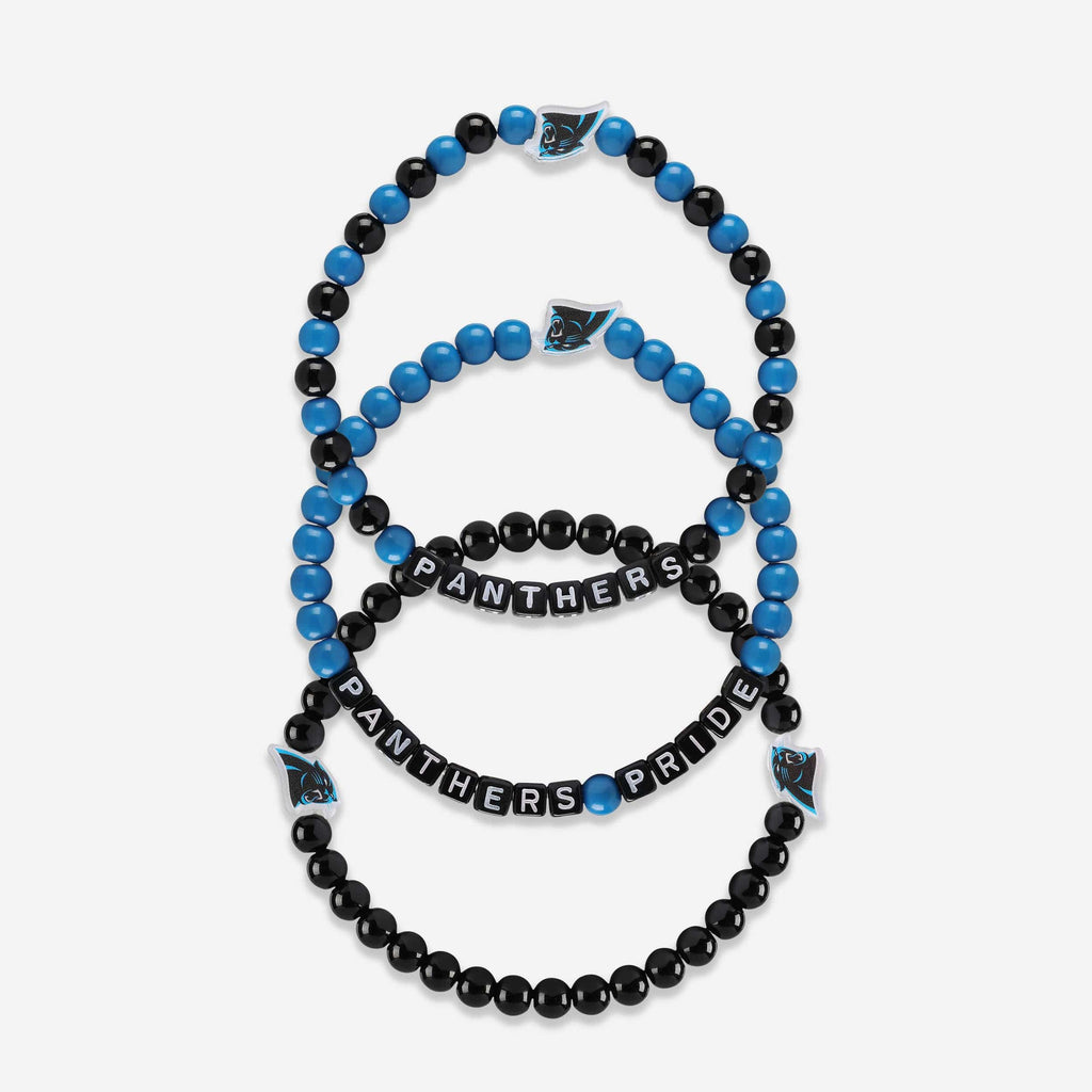 Carolina Panthers 3 Pack Beaded Friendship Bracelet FOCO - FOCO.com