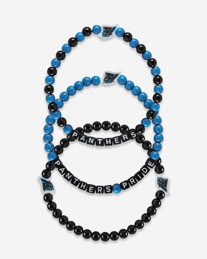 Carolina Panthers 3 Pack Beaded Friendship Bracelet FOCO - FOCO.com