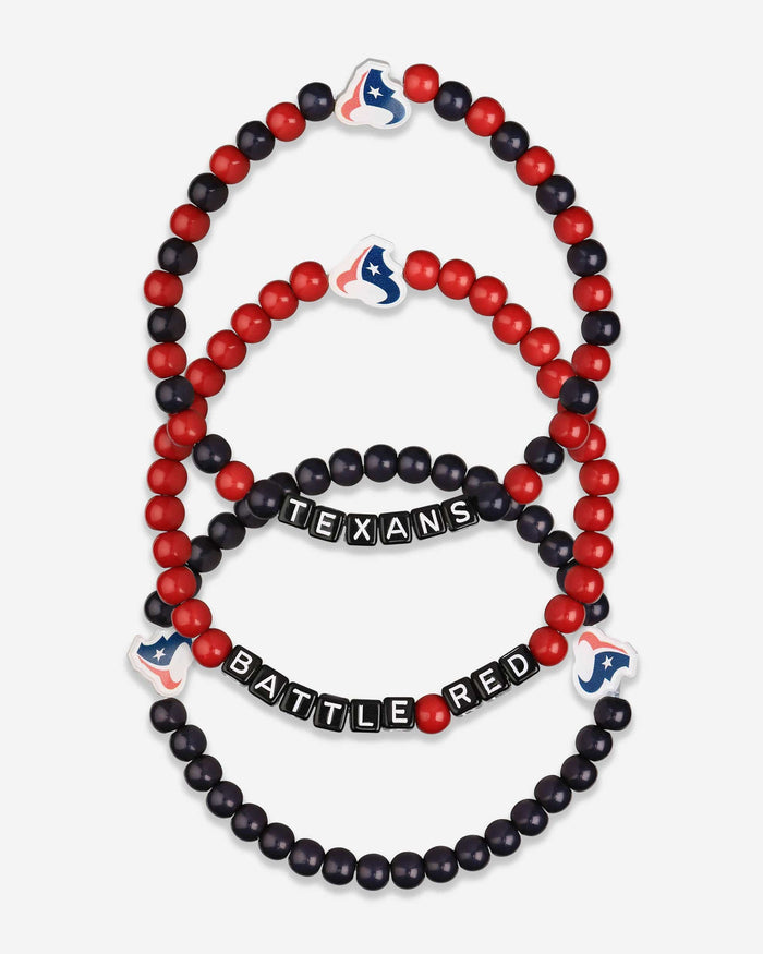 Houston Texans 3 Pack Beaded Friendship Bracelet FOCO - FOCO.com