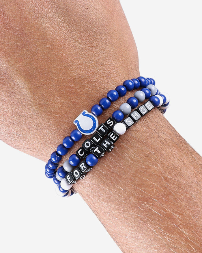 Indianapolis Colts 3 Pack Beaded Friendship Bracelet FOCO - FOCO.com