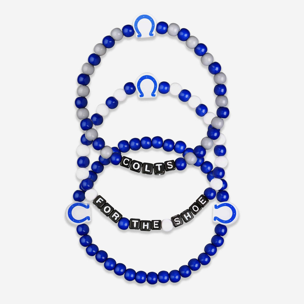 Indianapolis Colts 3 Pack Beaded Friendship Bracelet FOCO - FOCO.com