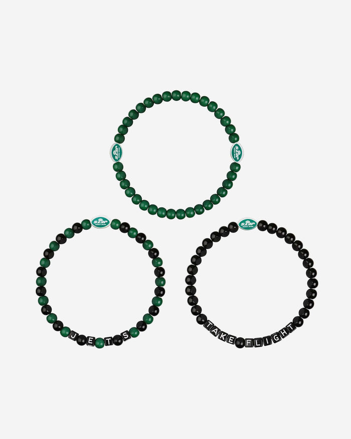 New York Jets 3 Pack Beaded Friendship Bracelet FOCO - FOCO.com