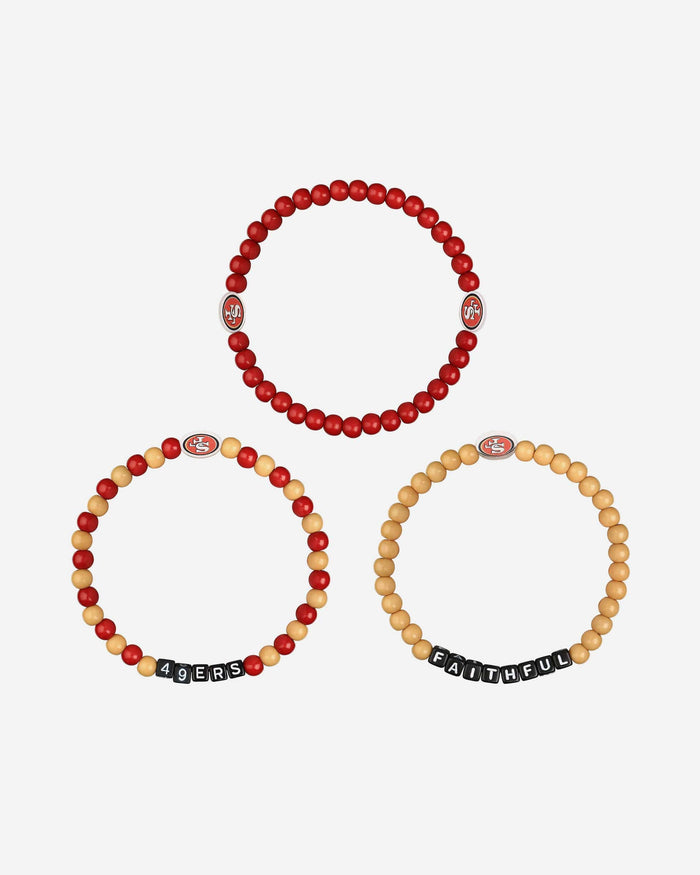San Francisco 49ers 3 Pack Beaded Friendship Bracelet FOCO - FOCO.com