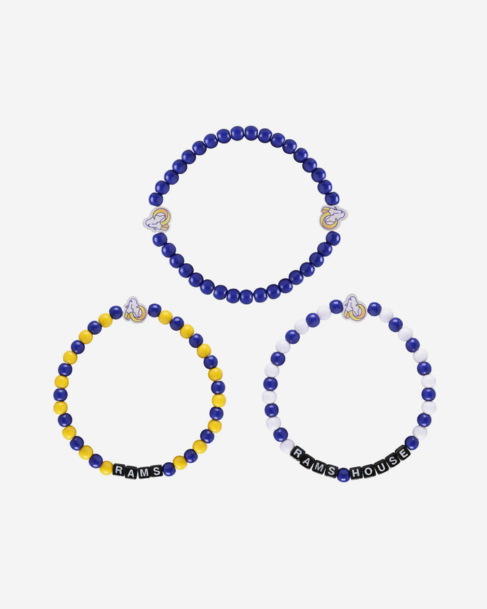 Los Angeles Rams 3 Pack Beaded Friendship Bracelet FOCO - FOCO.com