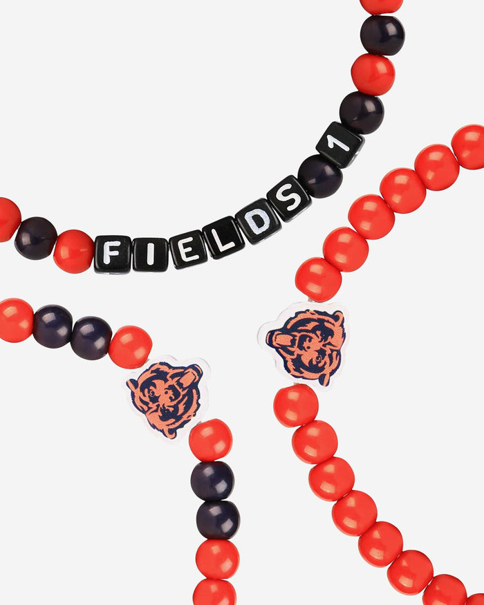 Justin Fields & DJ Moore Chicago Bears 3 Pack Player Beaded Friendship Bracelet FOCO - FOCO.com