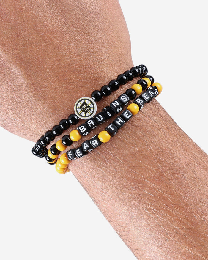 Boston Bruins 3 Pack Beaded Friendship Bracelet FOCO - FOCO.com