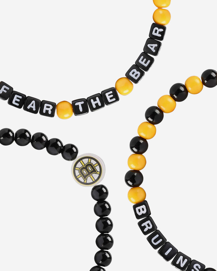Boston Bruins 3 Pack Beaded Friendship Bracelet FOCO - FOCO.com