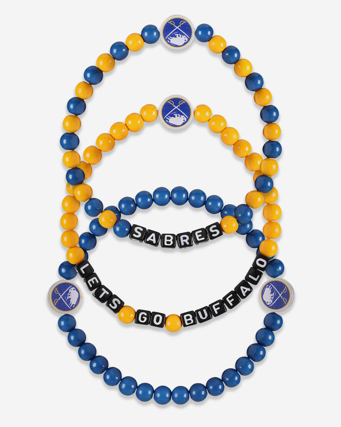 Buffalo Sabres 3 Pack Beaded Friendship Bracelet FOCO - FOCO.com