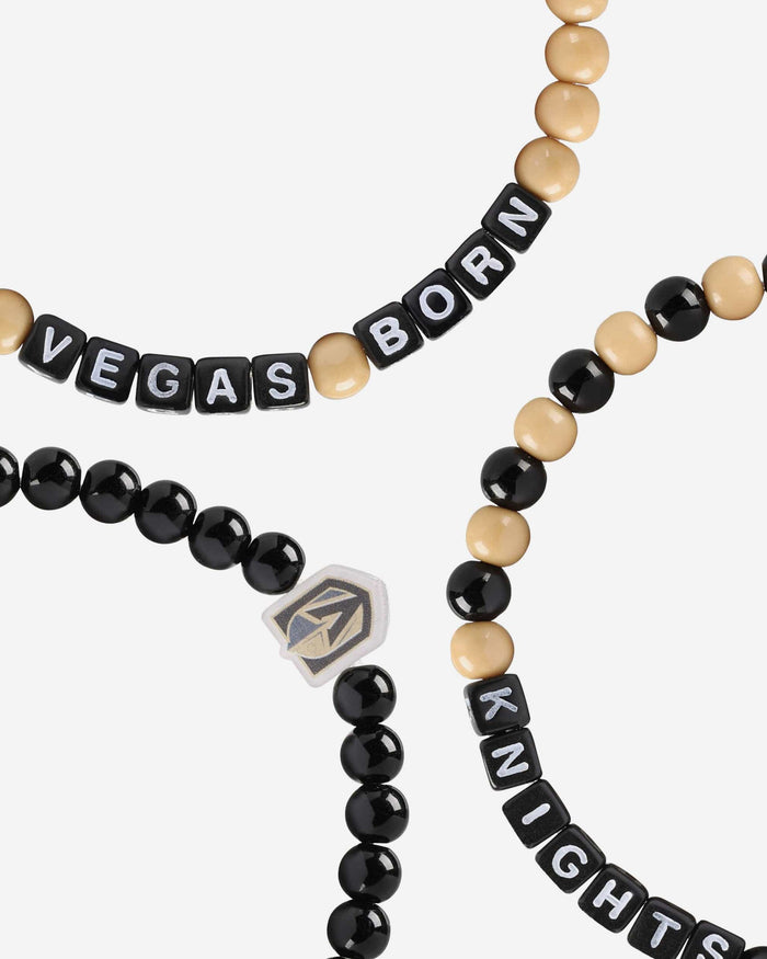 Vegas Golden Knights 3 Pack Beaded Friendship Bracelet FOCO - FOCO.com