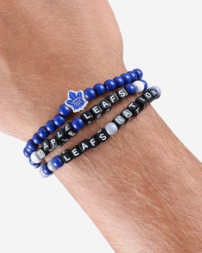 Toronto Maple Leafs 3 Pack Beaded Friendship Bracelet FOCO - FOCO.com