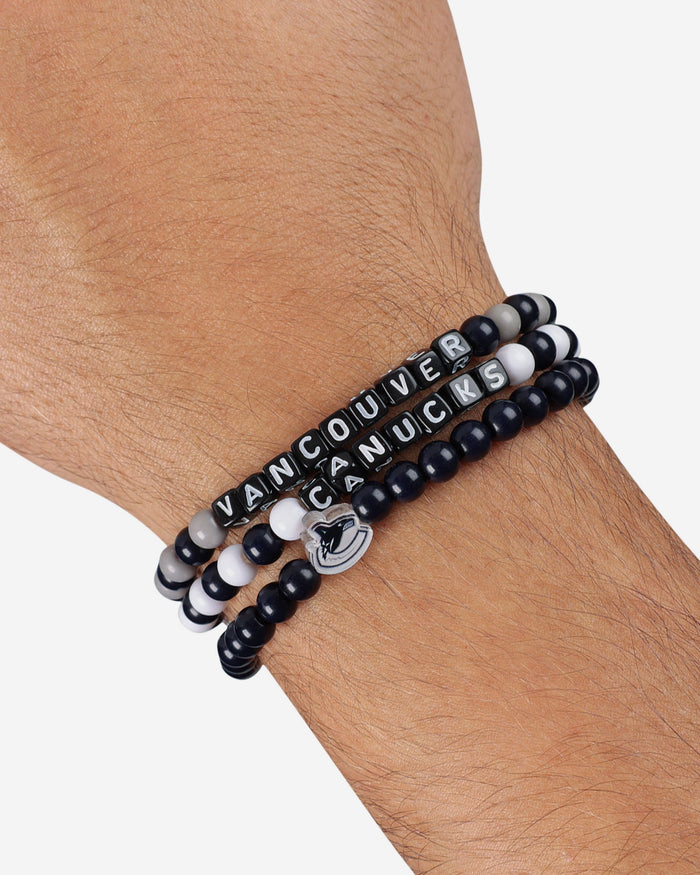 Vancouver Canucks 3 Pack Beaded Friendship Bracelet FOCO - FOCO.com