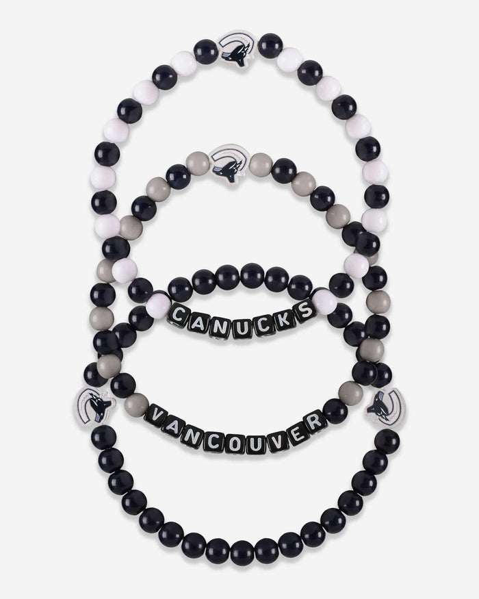 Vancouver Canucks 3 Pack Beaded Friendship Bracelet FOCO - FOCO.com