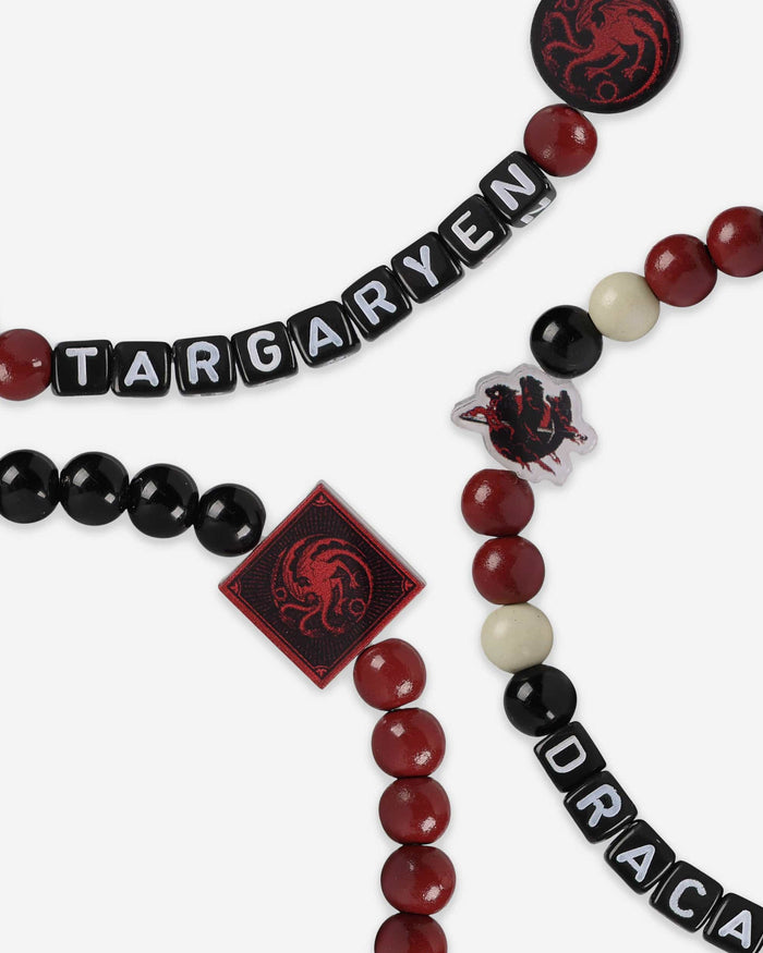 Game of Thrones™ House Targaryen 3 Pack Beaded Friendship Bracelet FOCO - FOCO.com