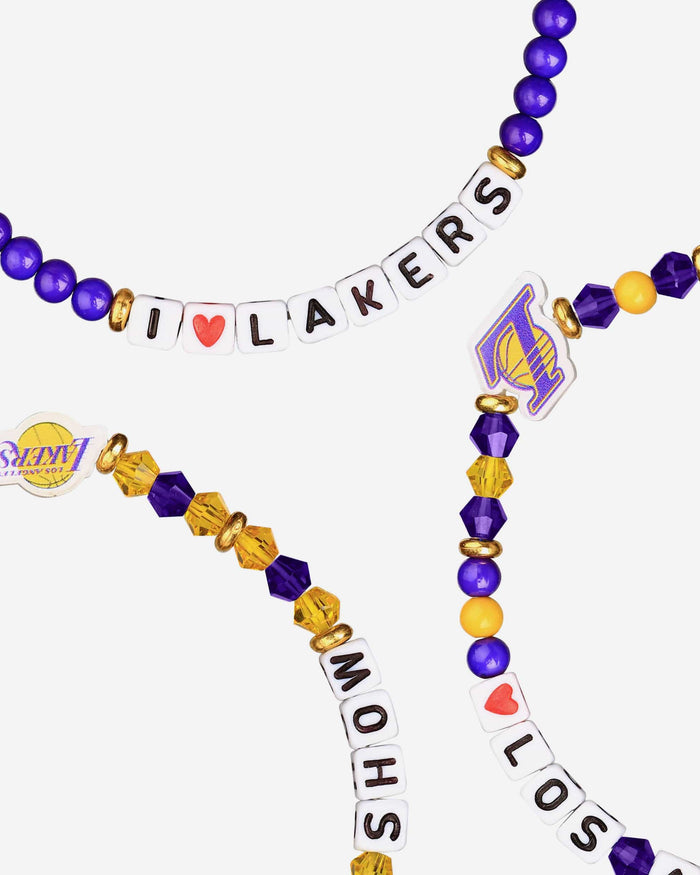 Los Angeles Lakers 3 Pack Friendship Bracelet FOCO - FOCO.com