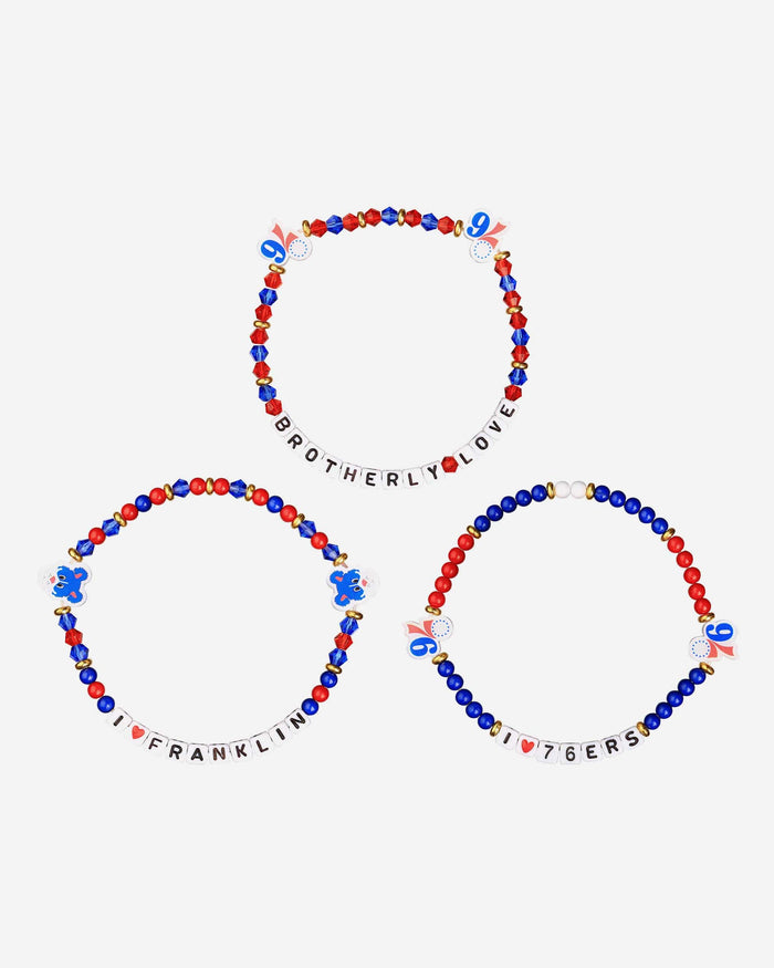 Philadelphia 76ers 3 Pack Friendship Bracelet FOCO - FOCO.com