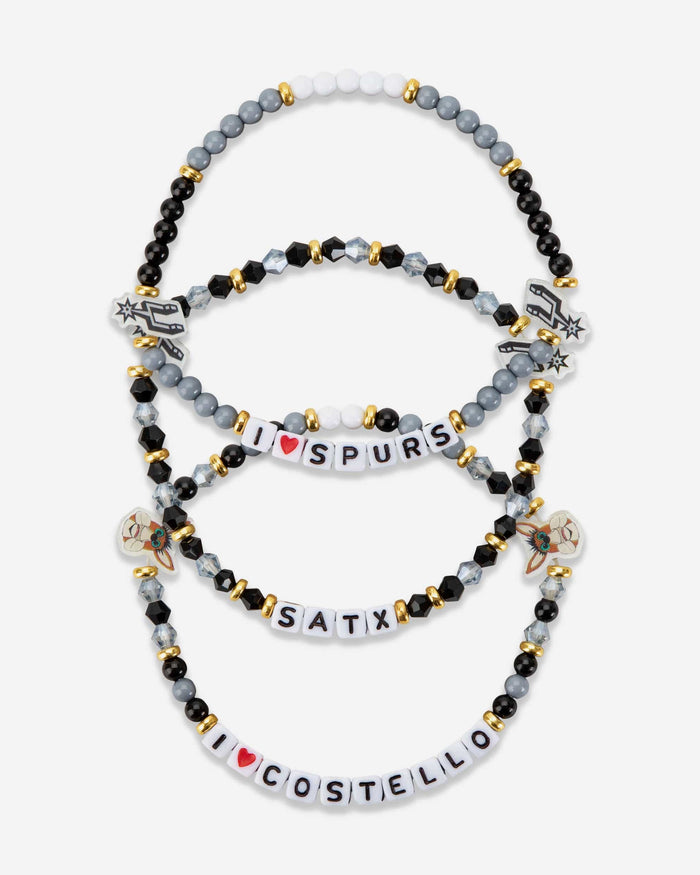 San Antonio Spurs 3 Pack Friendship Bracelet FOCO - FOCO.com
