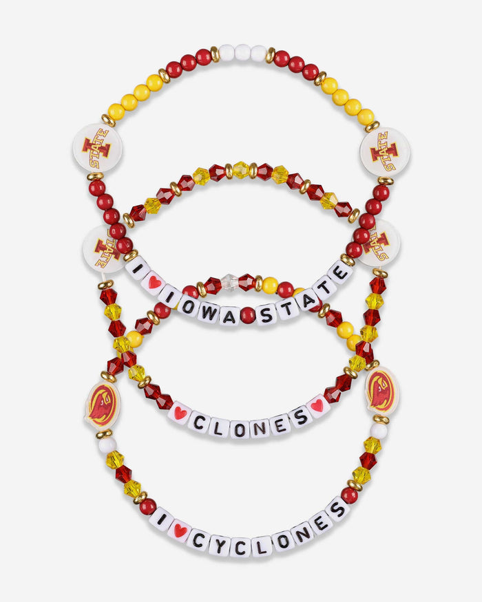 Iowa State Cyclones 3 Pack Friendship Bracelet FOCO - FOCO.com