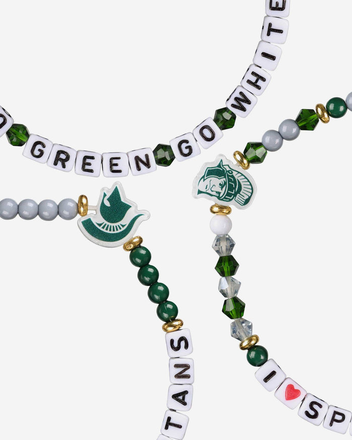 Michigan State Spartans 3 Pack Friendship Bracelet FOCO - FOCO.com