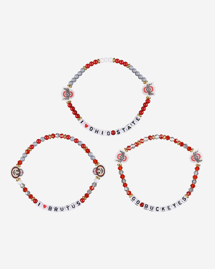 Ohio State Buckeyes 3 Pack Friendship Bracelet FOCO - FOCO.com