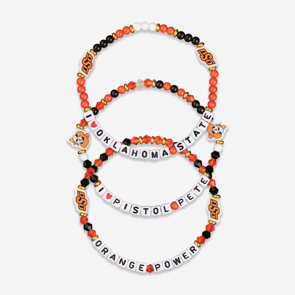Oklahoma State Cowboys 3 Pack Friendship Bracelet FOCO - FOCO.com