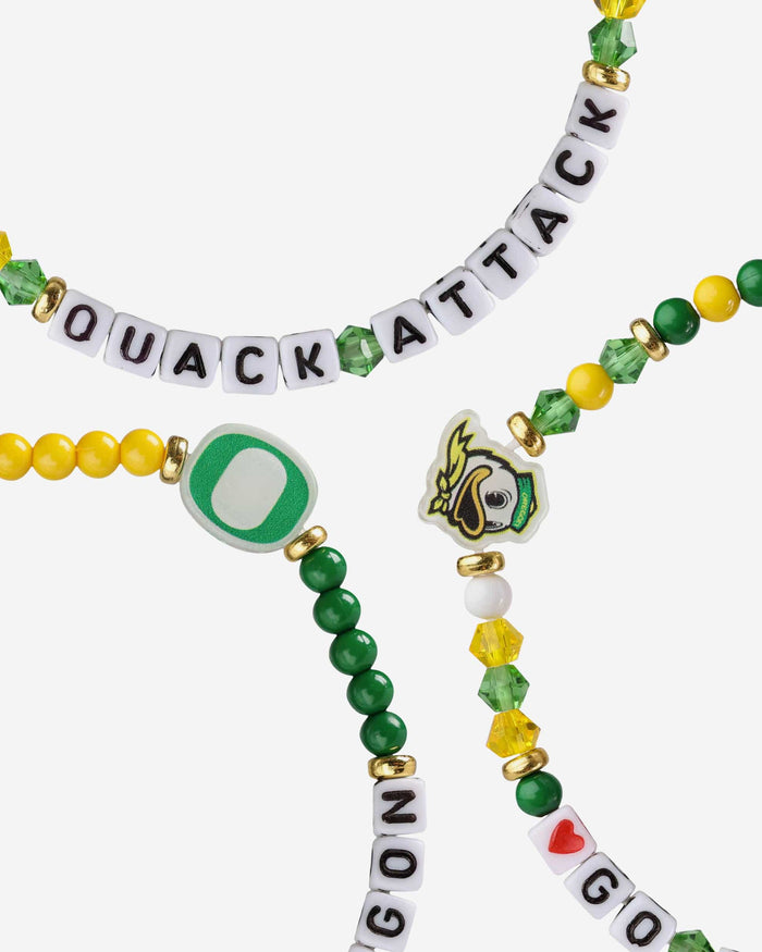 Oregon Ducks 3 Pack Friendship Bracelet FOCO - FOCO.com