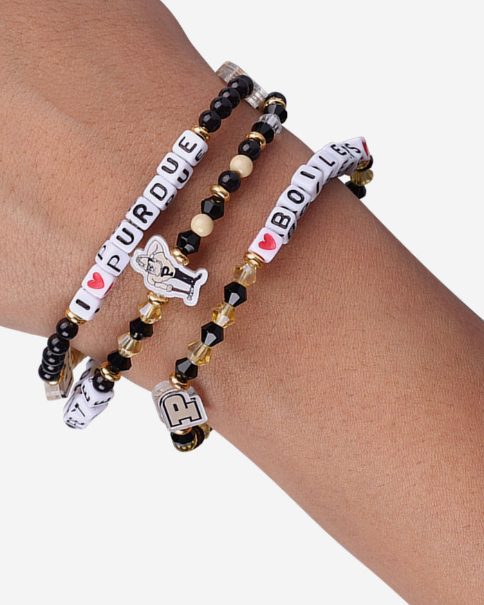 Purdue Boilermakers 3 Pack Friendship Bracelet FOCO - FOCO.com