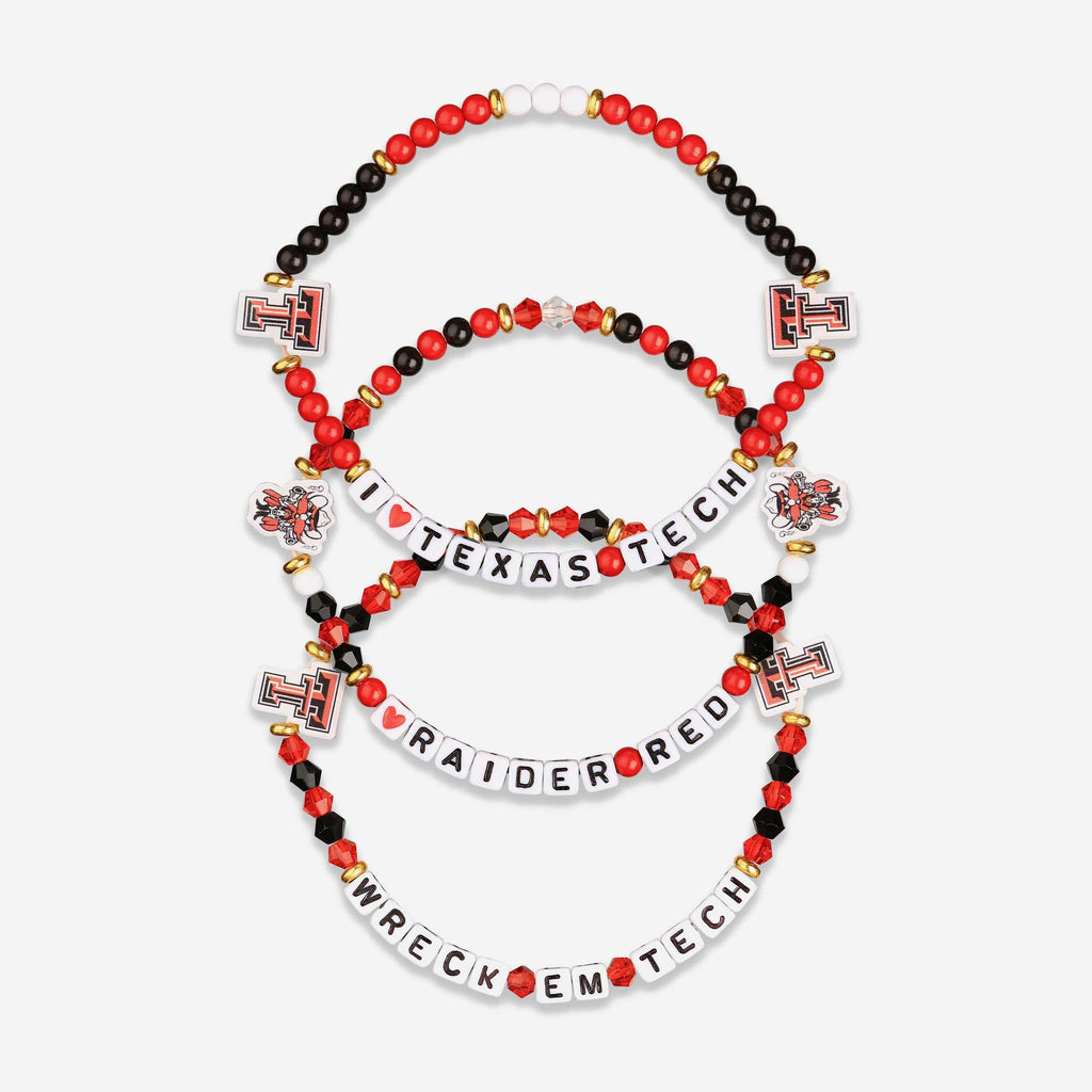 Texas Tech Red Raiders 3 Pack Friendship Bracelet FOCO - FOCO.com