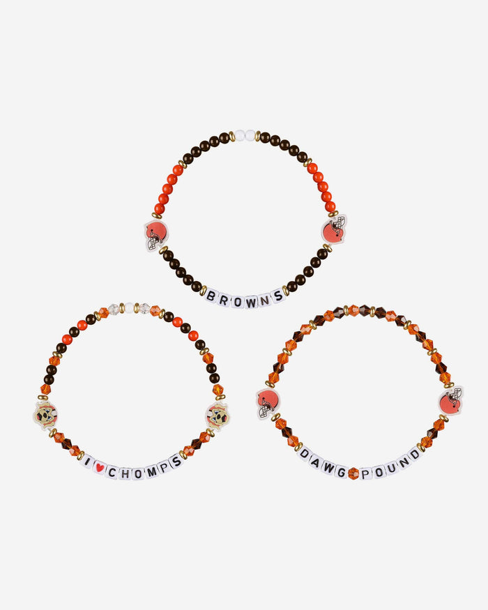 Cleveland Browns 3 Pack Friendship Bracelet FOCO - FOCO.com