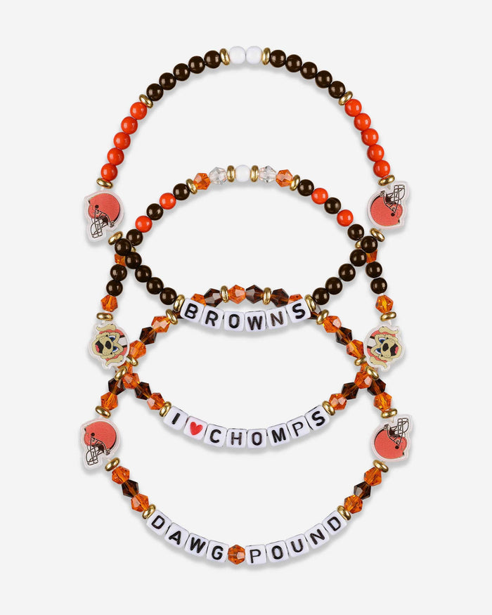 Cleveland Browns 3 Pack Friendship Bracelet FOCO - FOCO.com