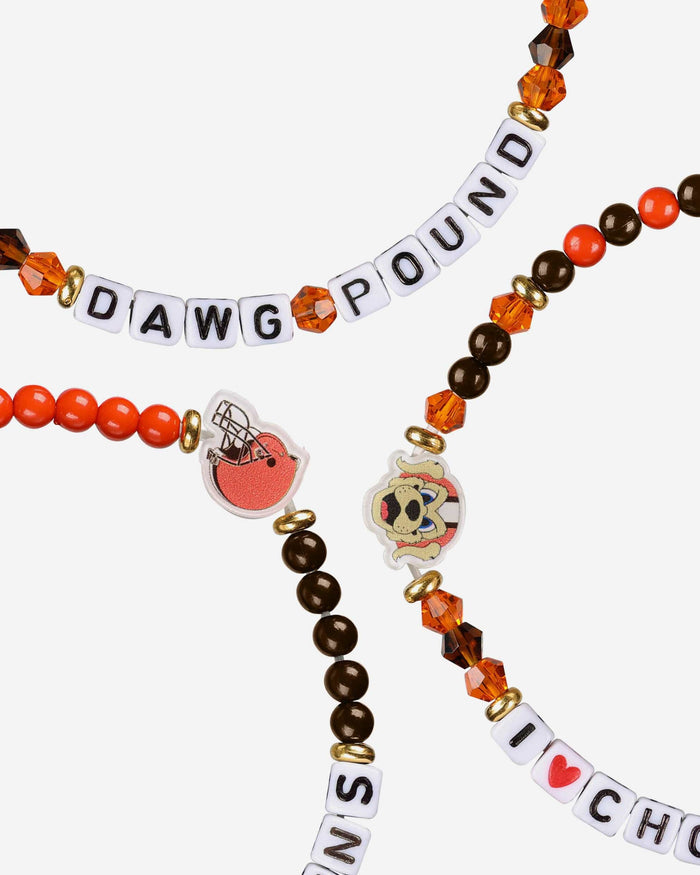 Cleveland Browns 3 Pack Friendship Bracelet FOCO - FOCO.com