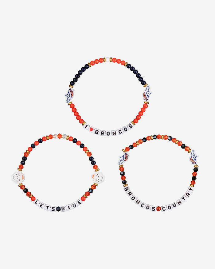 Denver Broncos 3 Pack Friendship Bracelet FOCO - FOCO.com