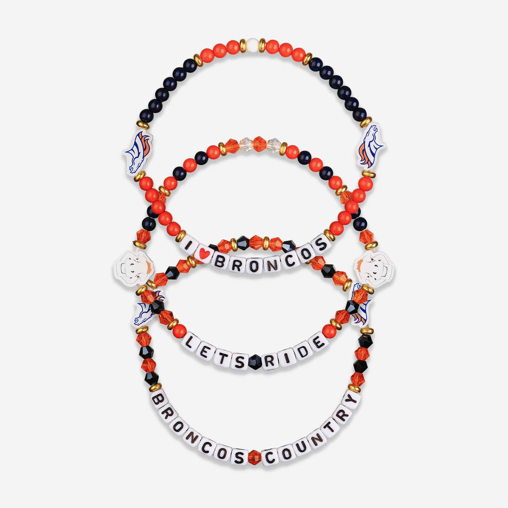 Denver Broncos 3 Pack Friendship Bracelet FOCO - FOCO.com