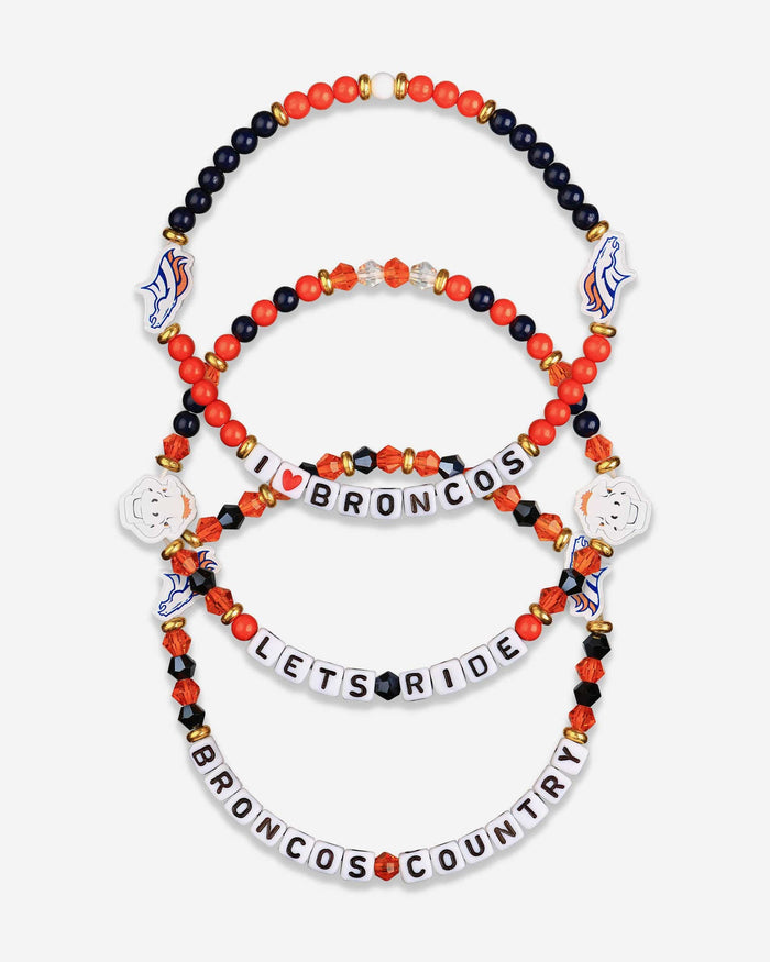 Denver Broncos 3 Pack Friendship Bracelet FOCO - FOCO.com