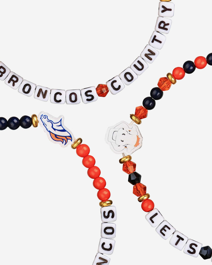 Denver Broncos 3 Pack Friendship Bracelet FOCO - FOCO.com
