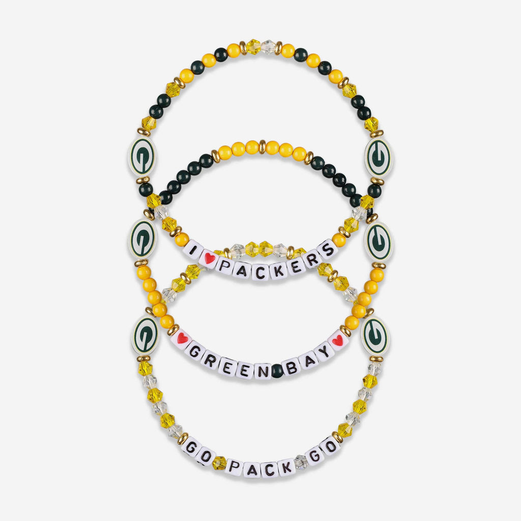 Green Bay Packers 3 Pack Friendship Bracelet FOCO - FOCO.com