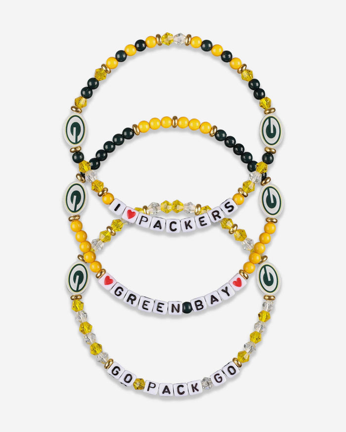 Green Bay Packers 3 Pack Friendship Bracelet FOCO - FOCO.com