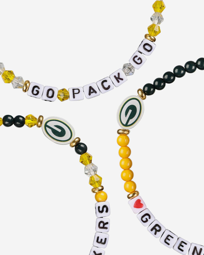 Green Bay Packers 3 Pack Friendship Bracelet FOCO - FOCO.com