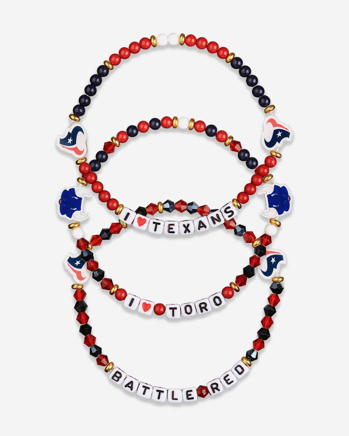 Houston Texans 3 Pack Friendship Bracelet FOCO - FOCO.com