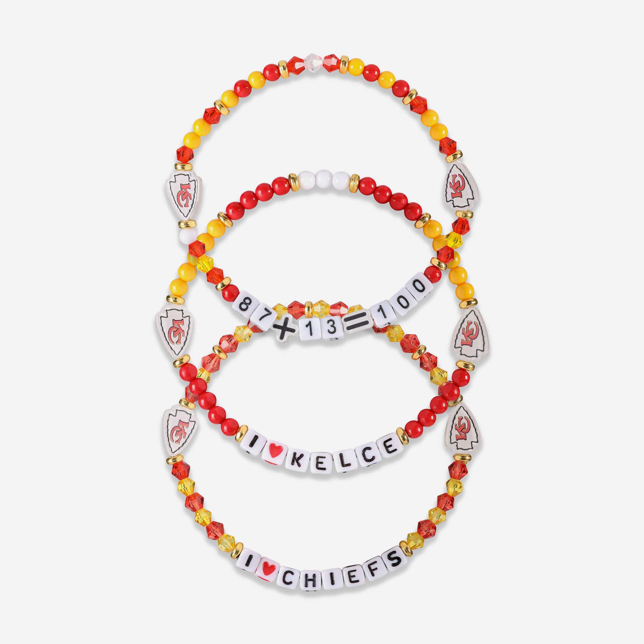 Travis Kelce Kansas City Chiefs Pack Player Friendship Bracelet FOCO
