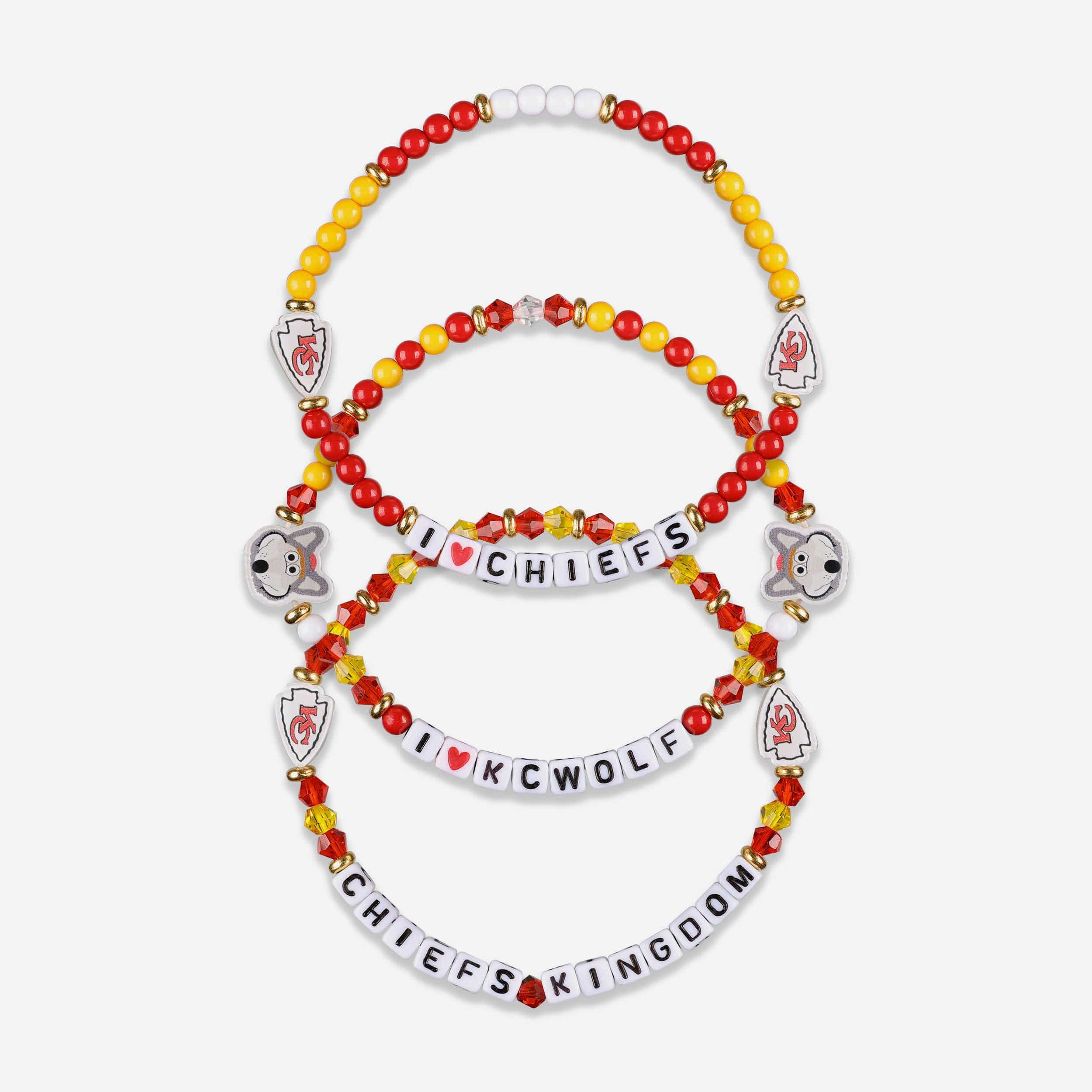 Kansas City Chiefs Pack Friendship Bracelet FOCO