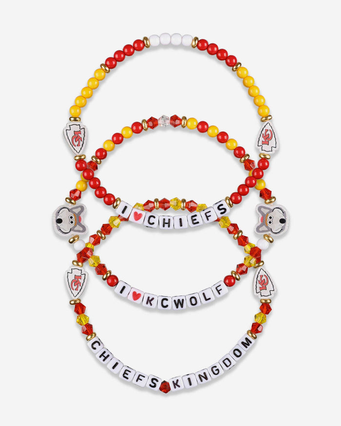 Kansas City Chiefs 3 Pack Friendship Bracelet FOCO - FOCO.com