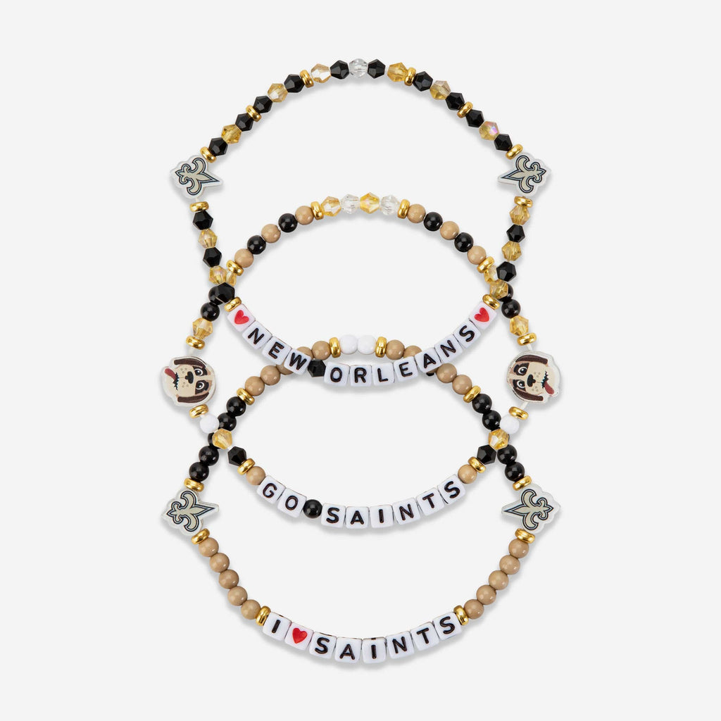New Orleans Saints 3 Pack Friendship Bracelet FOCO - FOCO.com