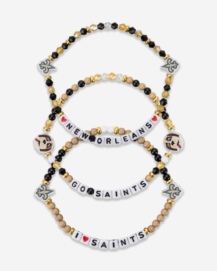 New Orleans Saints 3 Pack Friendship Bracelet FOCO - FOCO.com