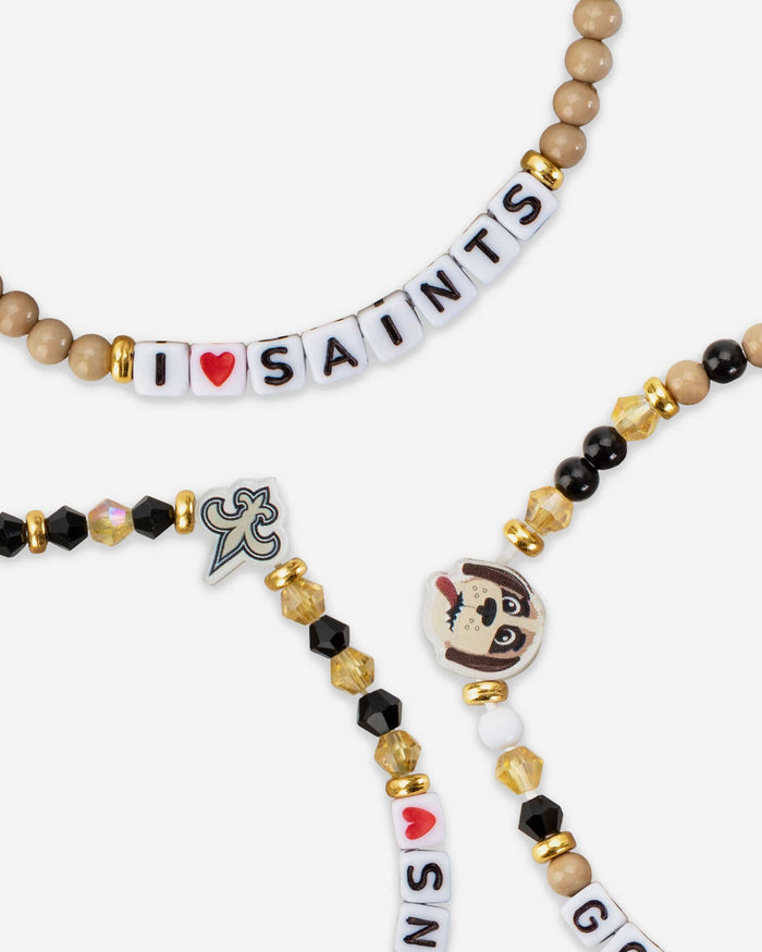 New Orleans Saints 3 Pack Friendship Bracelet FOCO - FOCO.com