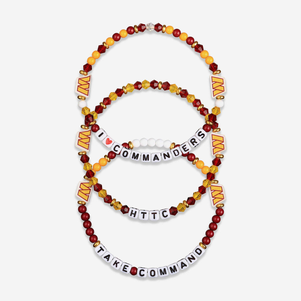 Washington Commanders 3 Pack Friendship Bracelet FOCO - FOCO.com