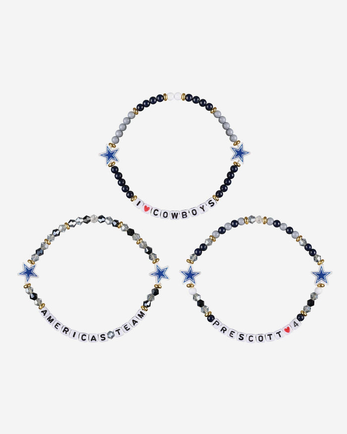 Dak Prescott Dallas Cowboys 3 Pack Player Friendship Bracelet FOCO - FOCO.com