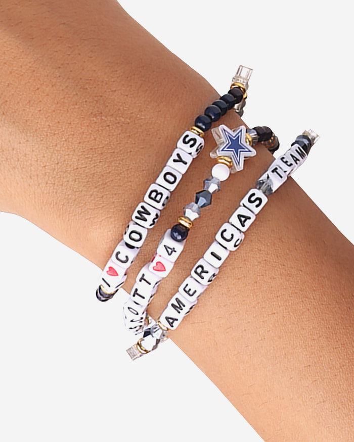 Dak Prescott Dallas Cowboys 3 Pack Player Friendship Bracelet FOCO - FOCO.com